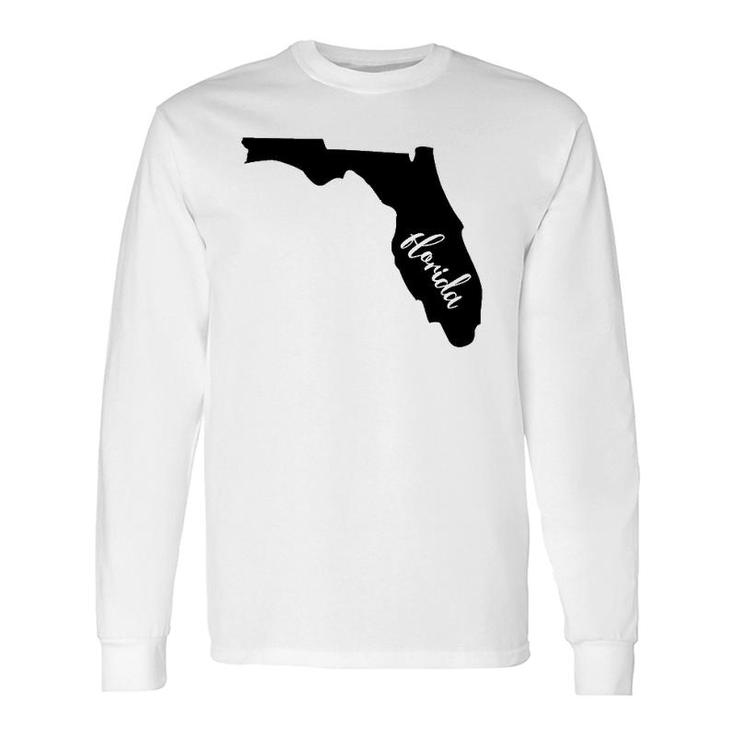 Florida Roots State Map Home Grown Love Pride Tee Long Sleeve T-Shirt T-Shirt