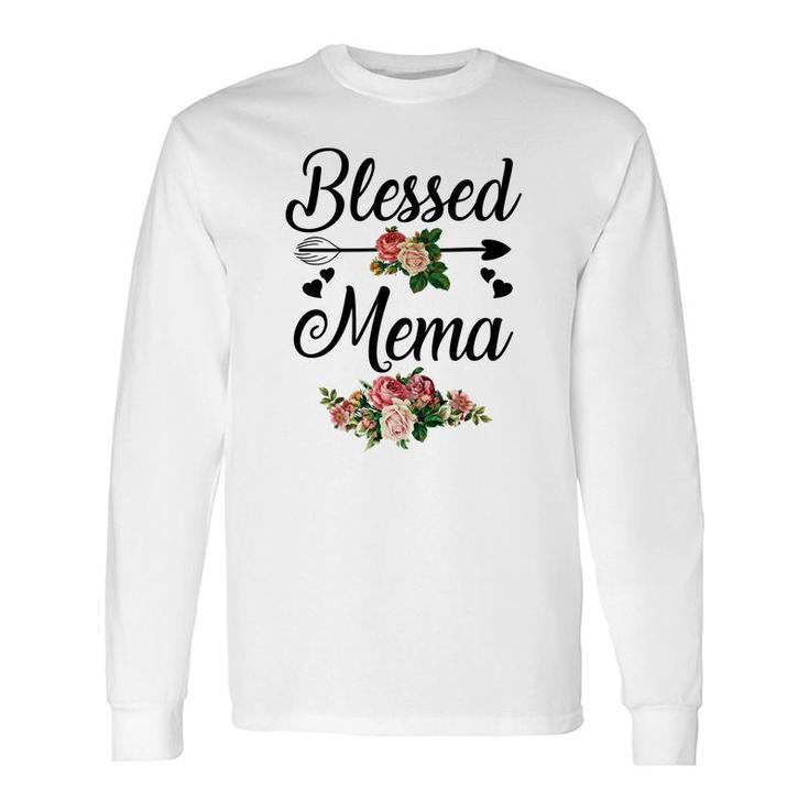 Flower Blessed Mema White Long Sleeve T-Shirt T-Shirt