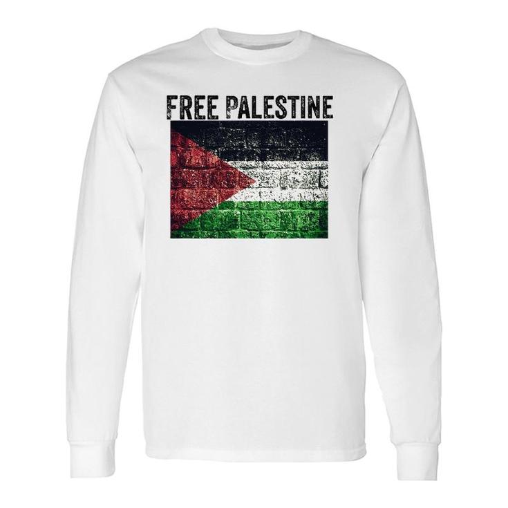 Free Palestine Gaza Graphic Flag Long Sleeve T-Shirt T-Shirt | Mazezy