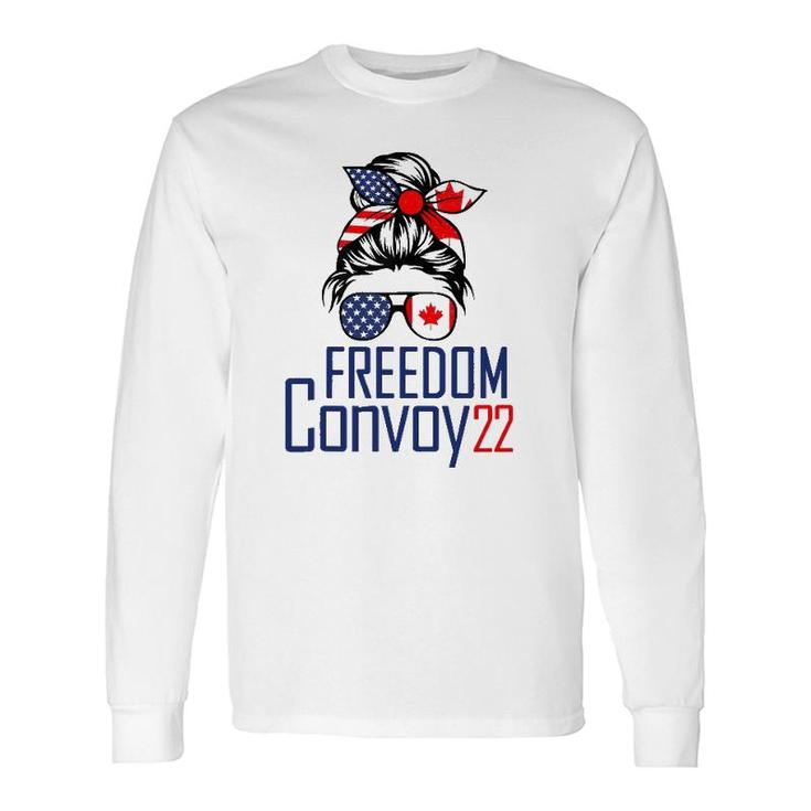 Freedom Convoy 2022 Supporter I Support Canadian Truckers Long Sleeve T-Shirt