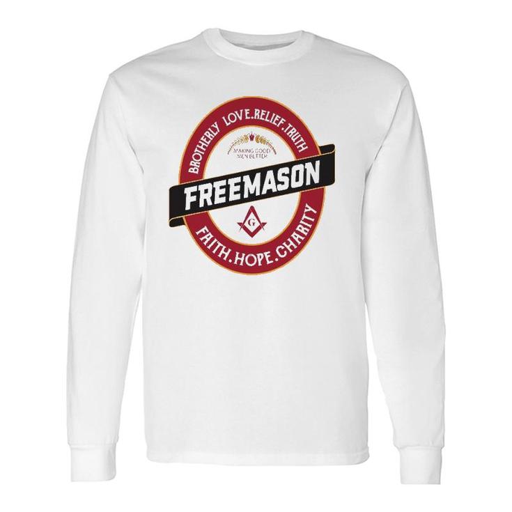 Freemason Crest By Kuyang Freemason Long Sleeve T-Shirt T-Shirt