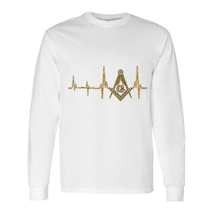 Freemason Heartbeat Masonic Heartbeat Long Sleeve T-Shirt T-Shirt