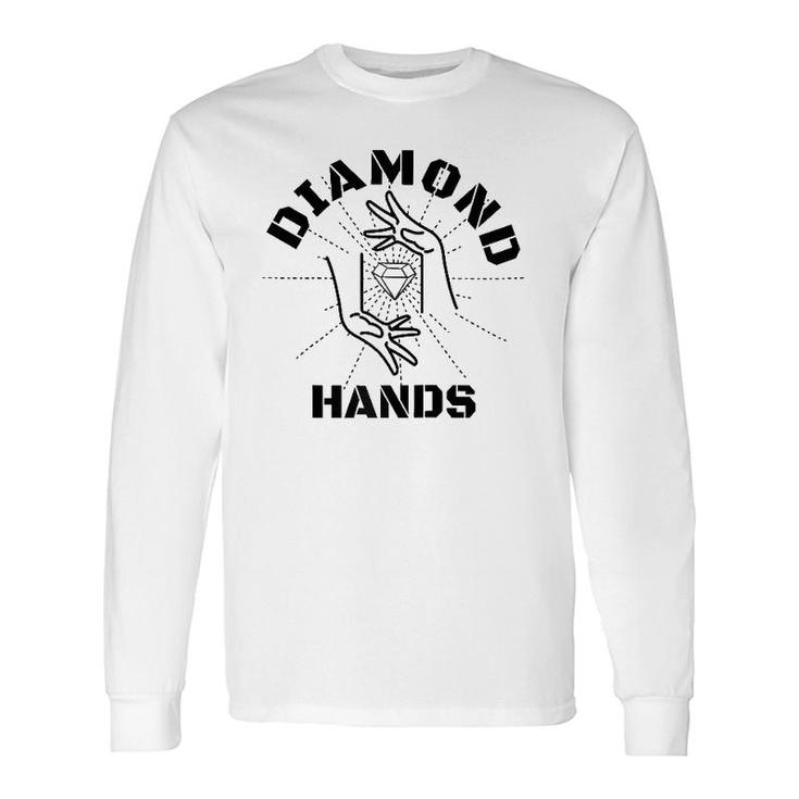 Gme Diamond Hands Autist Stonk Market Tendie Stock Raglan Baseball Tee Long Sleeve T-Shirt T-Shirt