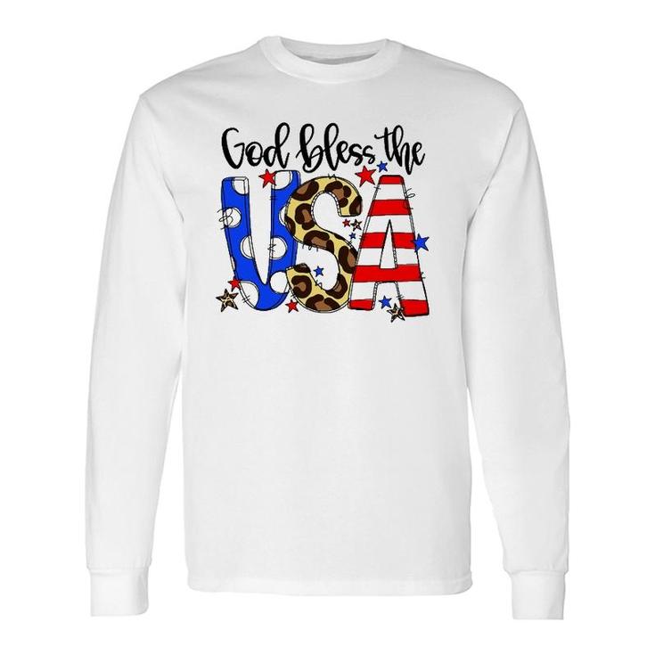God Bless The Usa 4Th Of July Leopard Long Sleeve T-Shirt T-Shirt