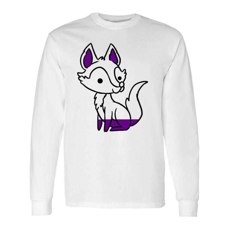 Graysexual Pride Fox Lover Long Sleeve T-Shirt T-Shirt
