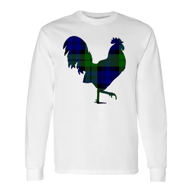 Green And Blue Plaid Chicken Scottish Pride Tartan Long Sleeve T-Shirt T-Shirt