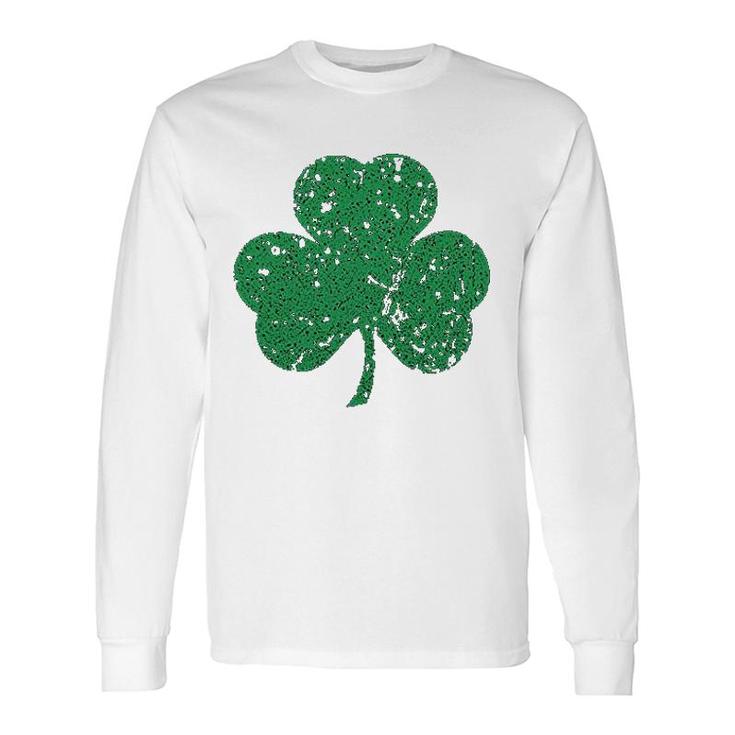 Green Three Leaf Clover St Patricks Day Long Sleeve T-Shirt T-Shirt