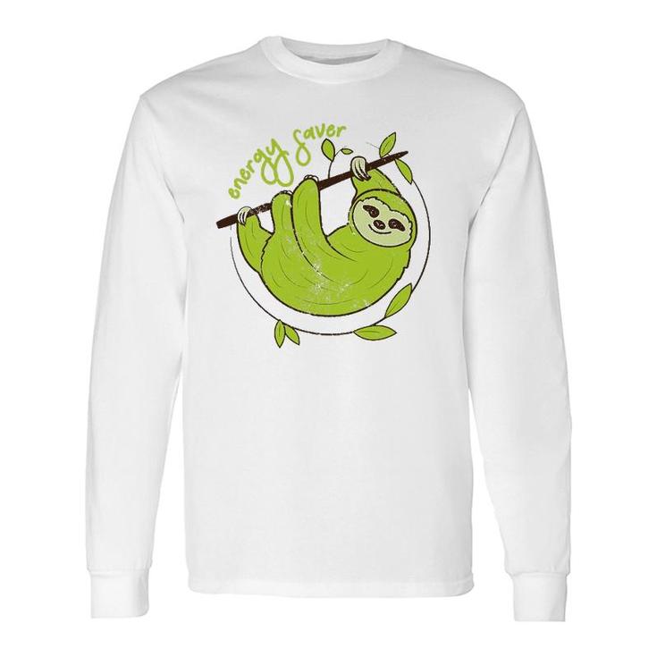 Green Three Toed Sloth Long Sleeve T-Shirt T-Shirt