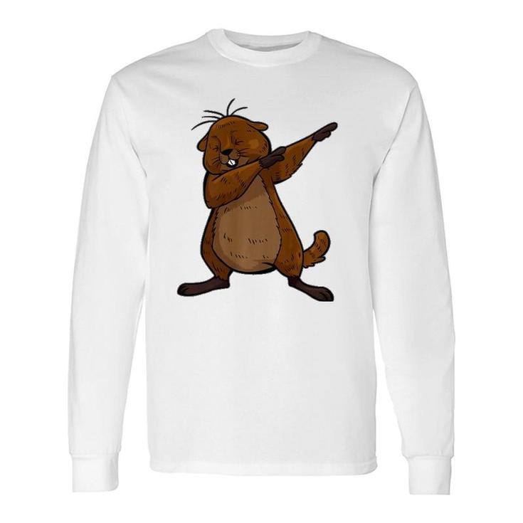 Groundhog Day Dabbing Groundhog Long Sleeve T-Shirt T-Shirt
