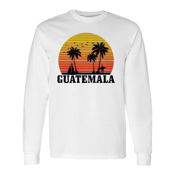 Guatemala Surfer Vintage Surf Surfing Guatemalan Souvenir Long Sleeve T-Shirt T-Shirt