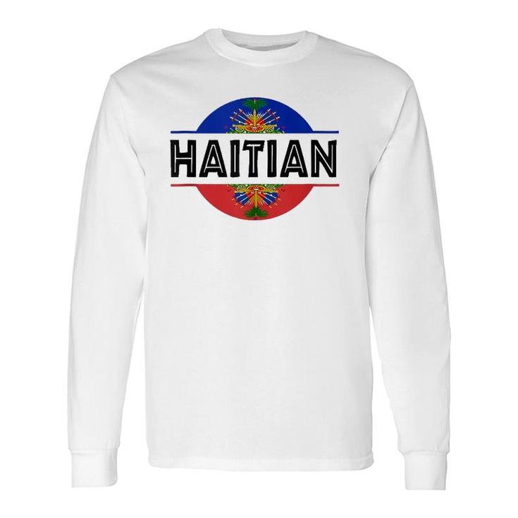 Haitian Flag Haiti Coat Of Arm Haiti Day Pride Long Sleeve T-Shirt T-Shirt