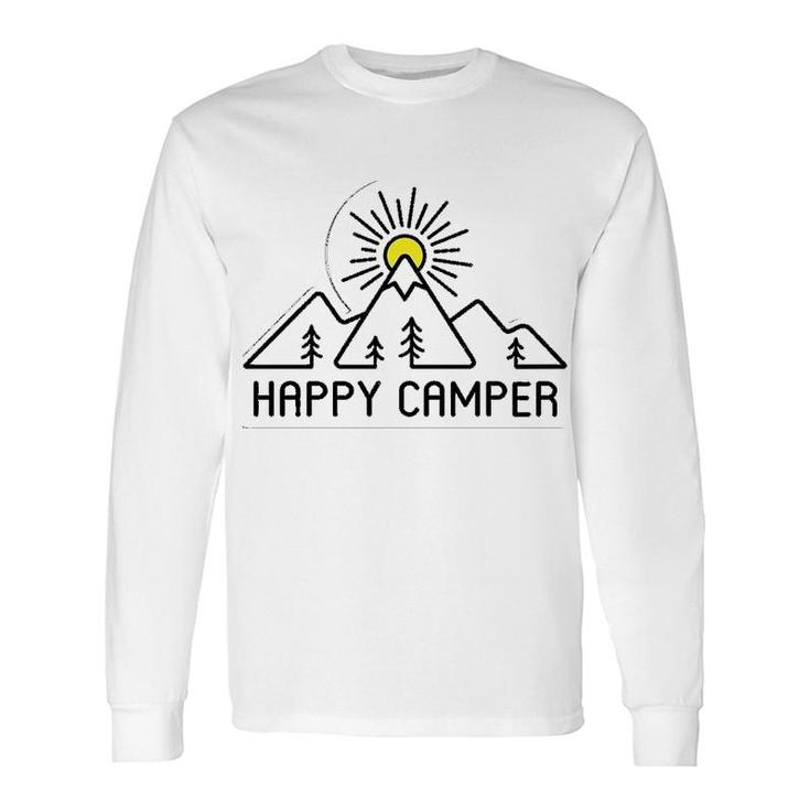 Happy Camper Sunshining Mountain Long Sleeve T-Shirt T-Shirt