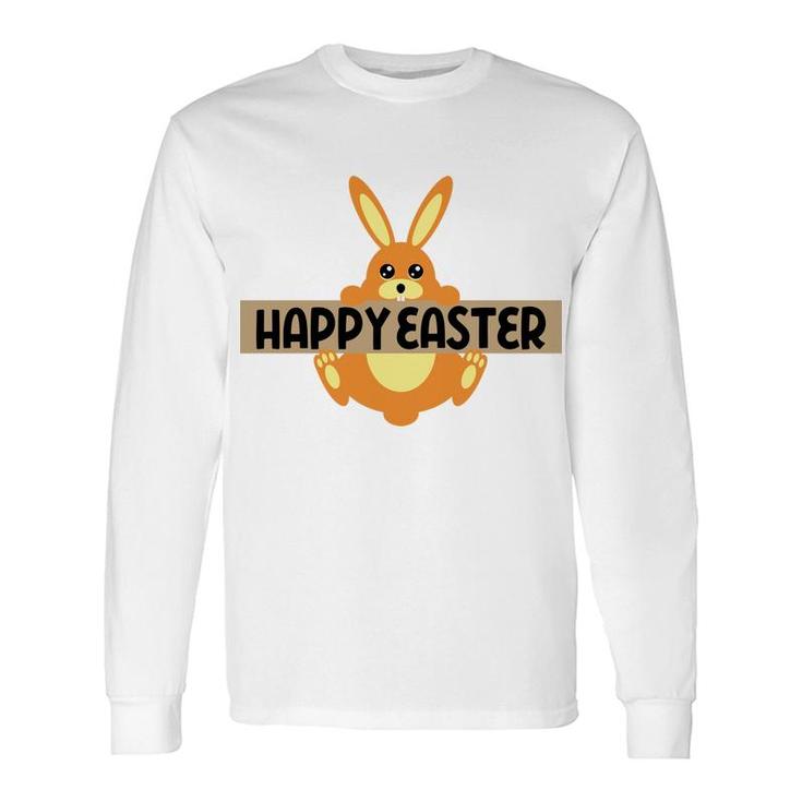 Happy Easter With Bunny Long Sleeve T-Shirt