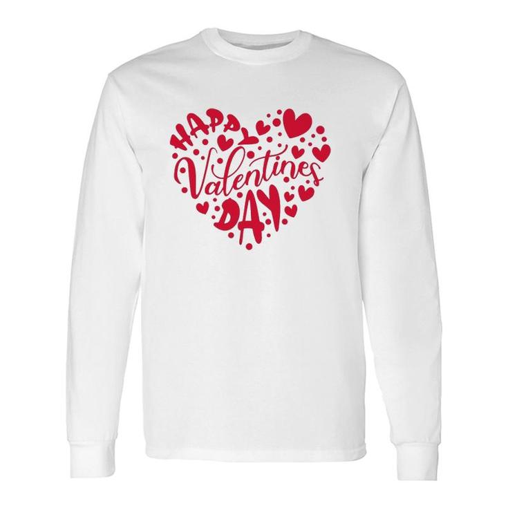 Heart Happy Valentine's Day Raglan Long Sleeve T-Shirt T-Shirt