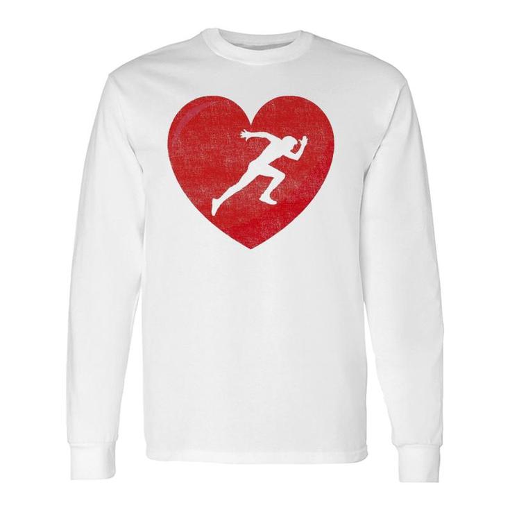 Heart Lover Running Valentines Day For Long Sleeve T-Shirt T-Shirt