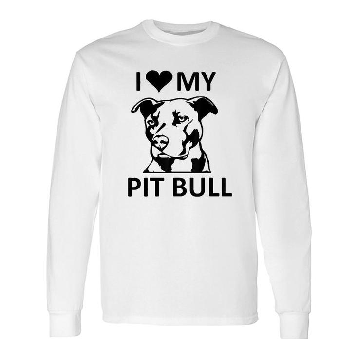 I Heart My Pitbull Long Sleeve T-Shirt T-Shirt