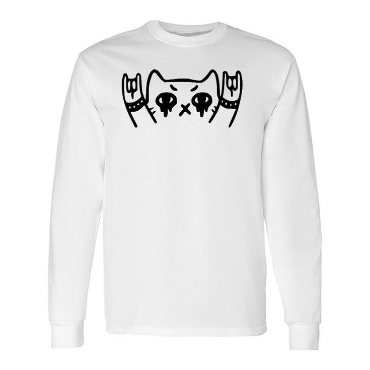 Heavy Metal Cat Lover Long Sleeve T-Shirt T-Shirt