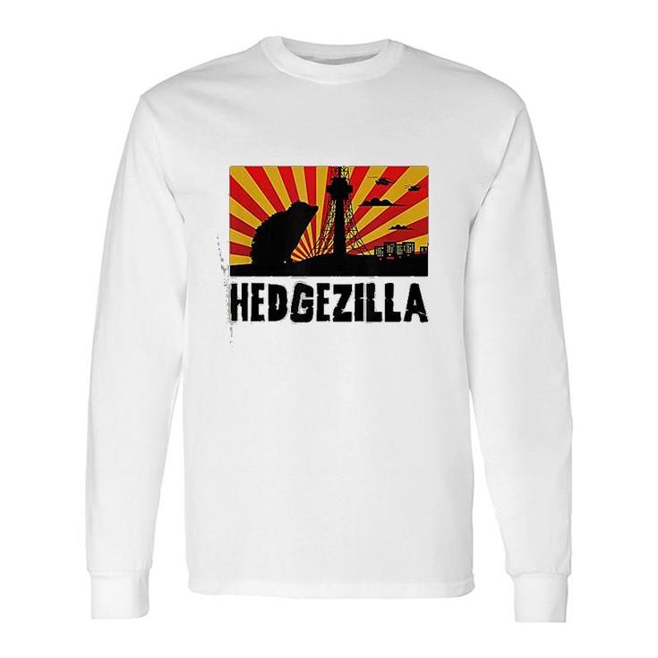 Hedgehog Graphic Hedgezilla New Long Sleeve T-Shirt