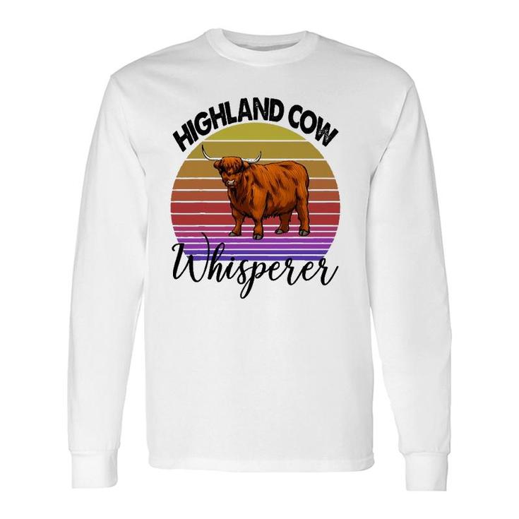 Highland Cow Whisperer S Strong Violent Cow Tees Long Sleeve T-Shirt