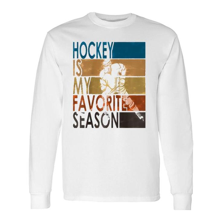 Hockey Is My Favorite Season Gamer Mode Cool Raglan Baseball Tee Long Sleeve T-Shirt T-Shirt