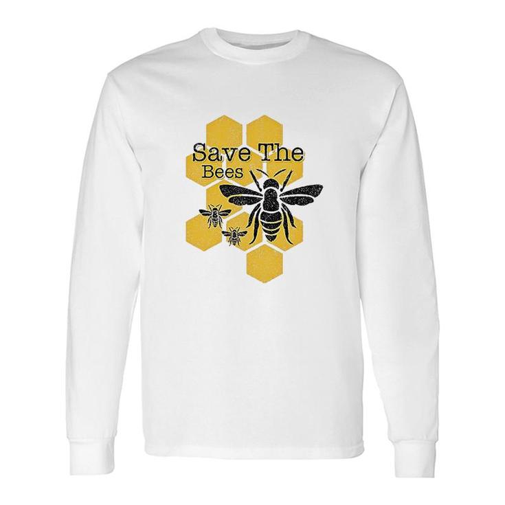 Honeycomb Save The Bees Long Sleeve T-Shirt T-Shirt