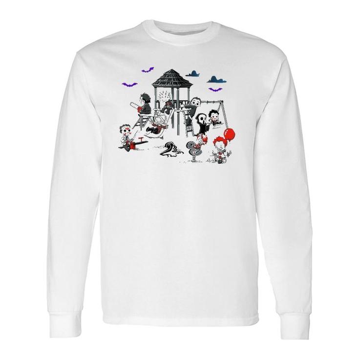 Horror Clubhouse In Park Halloween Costume Long Sleeve T-Shirt T-Shirt