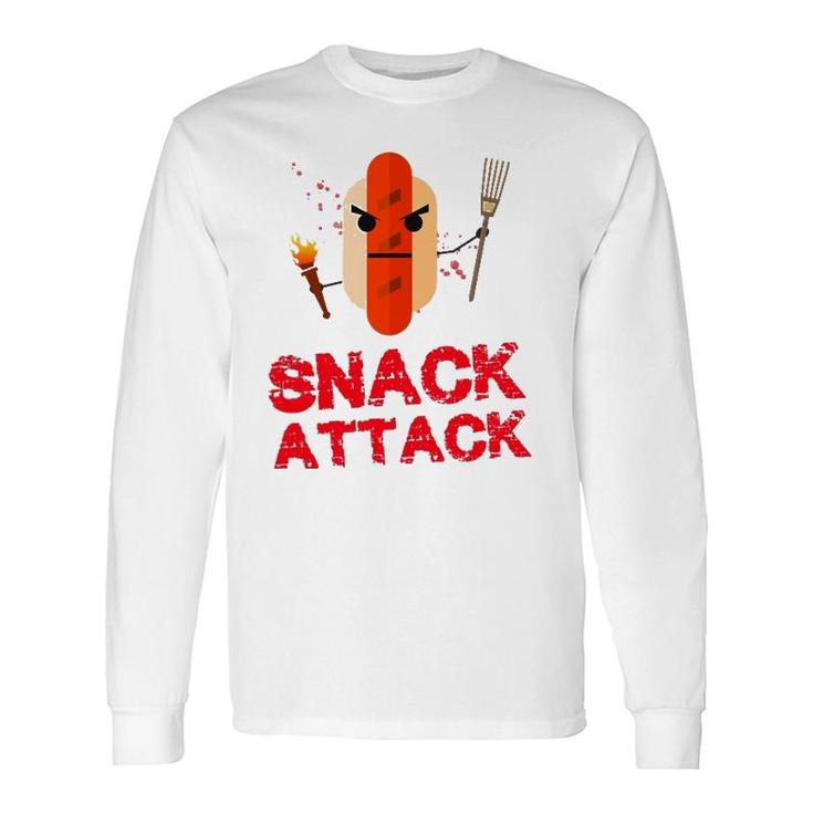 Hot Dog Snack Attack Food Snacks Long Sleeve T-Shirt T-Shirt
