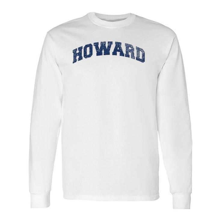 Howard Varsity Style Vintage Grey Long Sleeve T-Shirt T-Shirt