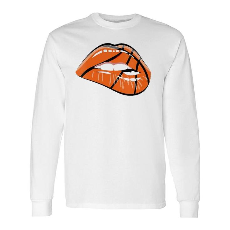 Ich Liebe Basketball Lips Sport Game Day Long Sleeve T-Shirt T-Shirt