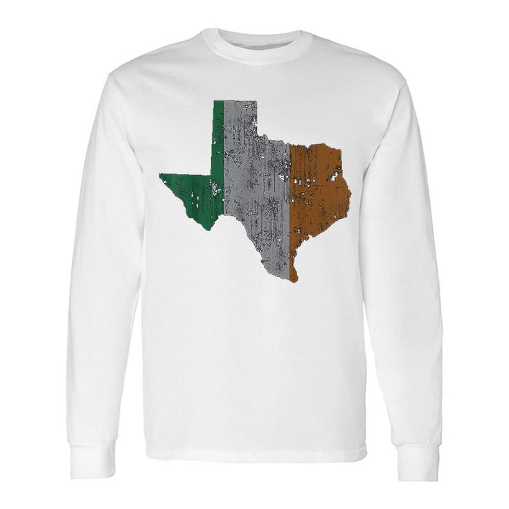 Irish Flag Texas State St Patricks Day Long Sleeve T-Shirt T-Shirt