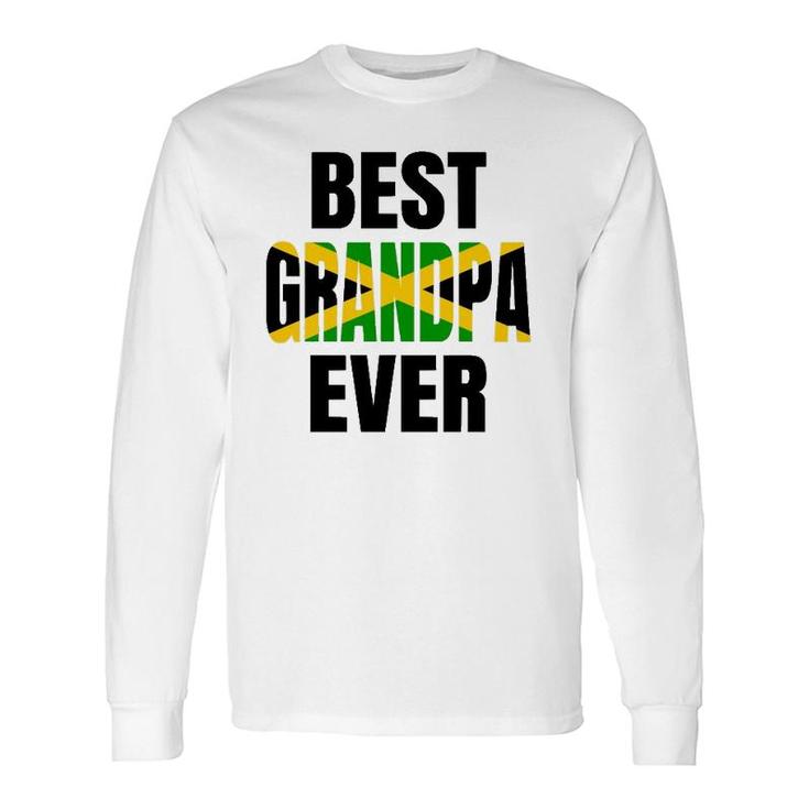 Jamaican Grandpa Dad Uncle Birthday Jamaica Flag Long Sleeve T-Shirt T-Shirt