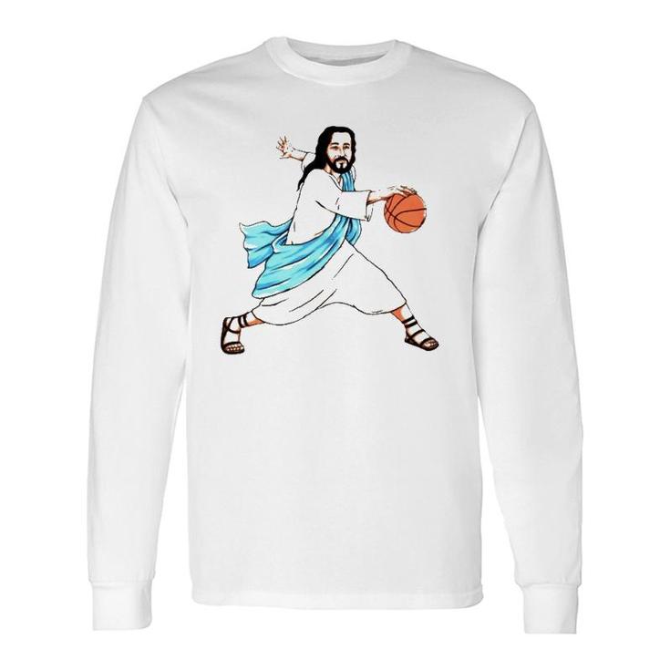 Jesus Play Basketball Christian Long Sleeve T-Shirt T-Shirt