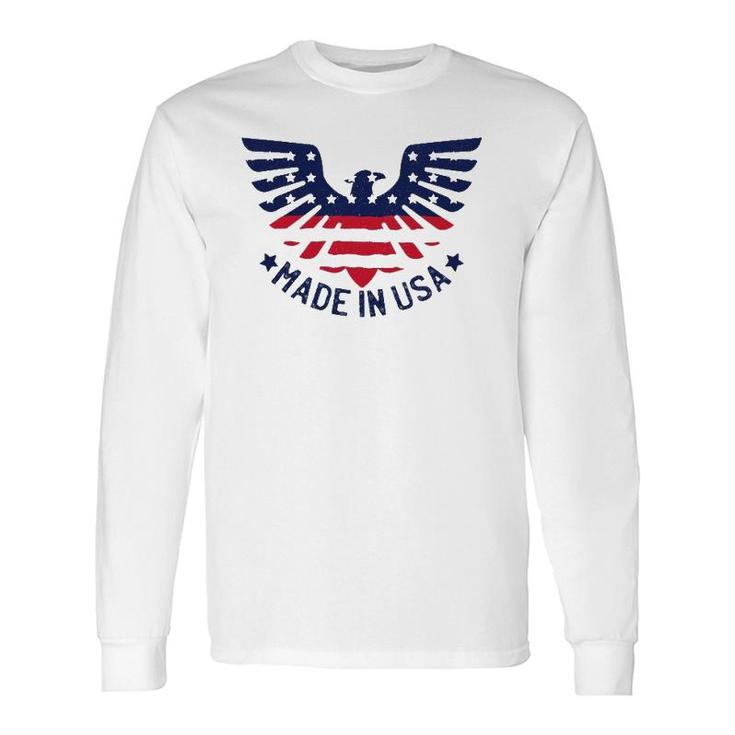 July 4Th Patriotic S Made In Usa American Pride Eagle Long Sleeve T-Shirt T-Shirt