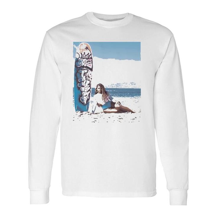 June Jambalaya Surfboard Beach Long Sleeve T-Shirt T-Shirt