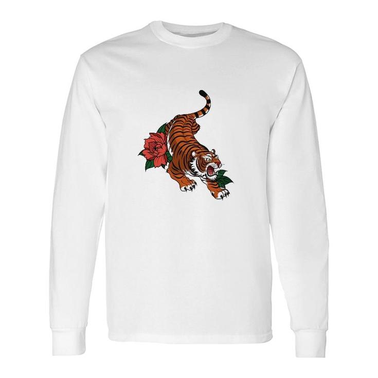 Jungle Tiger Stripes Safari Animal Tiger Long Sleeve T-Shirt T-Shirt
