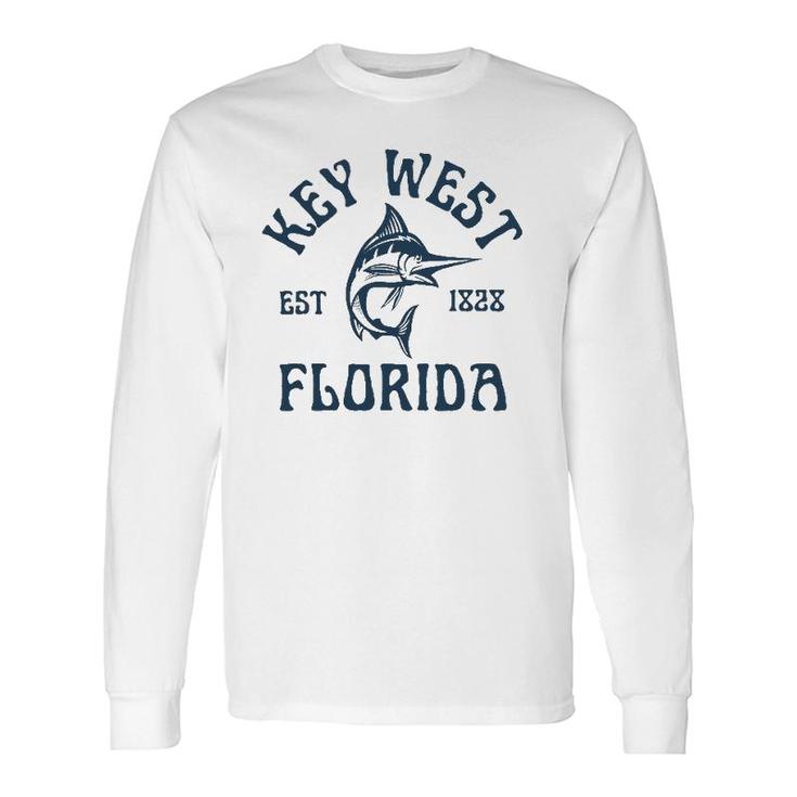 Key West Florida Fishing Marlin Travel Keys Fish Beach Long Sleeve T-Shirt T-Shirt