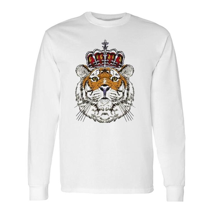 King Bengal Tiger Birthday Outfit For Tiger Lovers Costume Long Sleeve T-Shirt T-Shirt