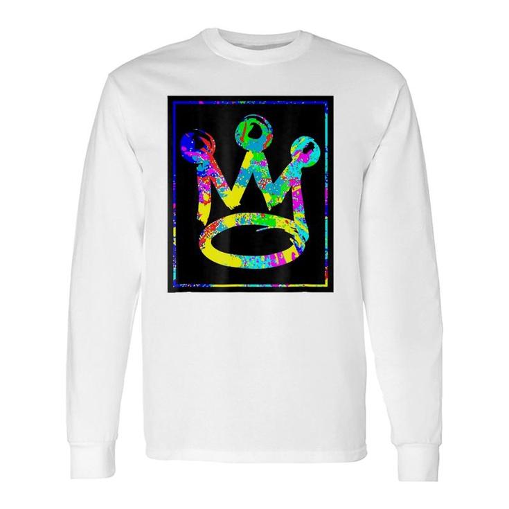 King Crown Paint Splatter Long Sleeve T-Shirt T-Shirt
