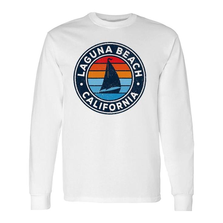 Laguna Beach California Ca Vintage Sailboat Retro 70S Long Sleeve T-Shirt T-Shirt