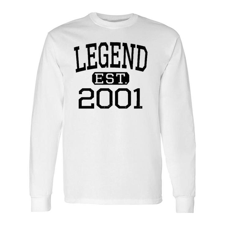 Legend Established 2001 Vintage Style Born 2001 Birthday Long Sleeve T-Shirt