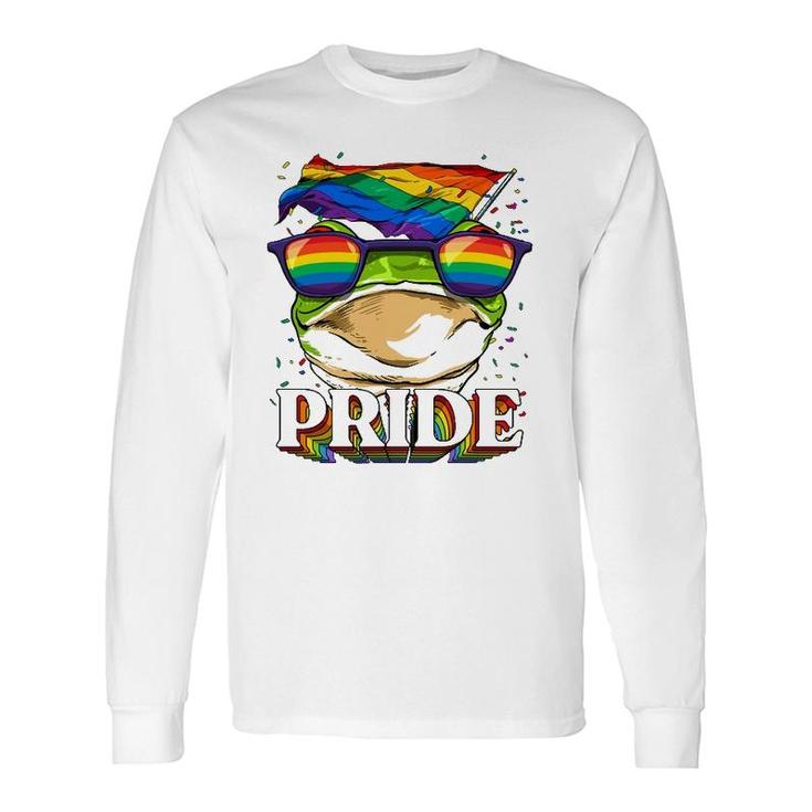 Lgbt Frog Gay Pride Lgbtq Rainbow Flag Sunglasses Long Sleeve T-Shirt T-Shirt