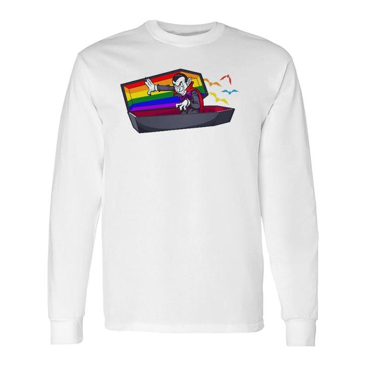 Lgbt Gay Pride Vampire And Bats Halloween Long Sleeve T-Shirt T-Shirt