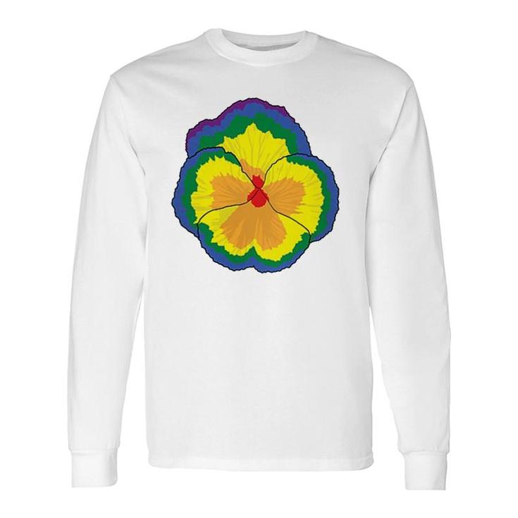 Lgbt Pansie Rainbow Gay Pride Pansy Flower Equality Long Sleeve T-Shirt T-Shirt