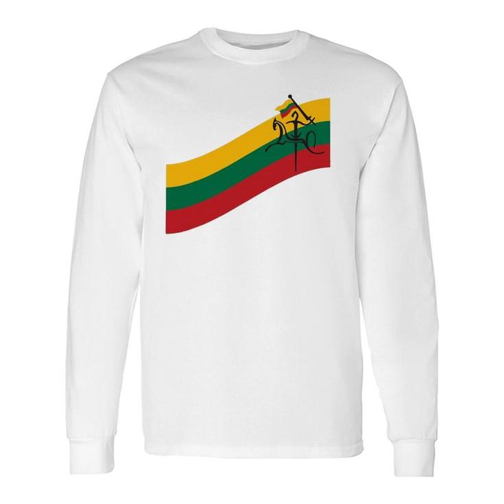 Lithuanian Vytis Swoosh Lithuania Strong Long Sleeve T-Shirt