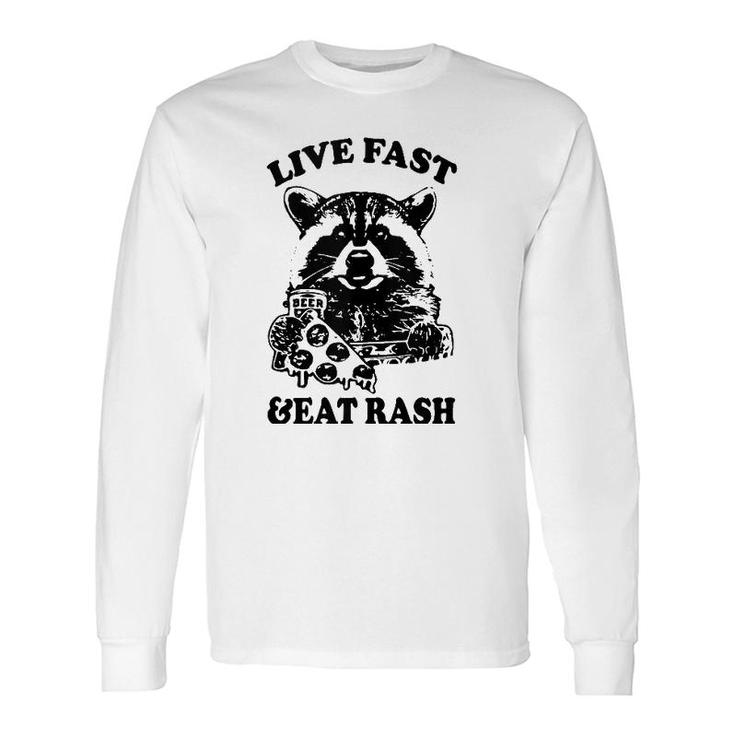 Live Fast Eat Trash Raccoon Camping Vintage Long Sleeve T-Shirt T-Shirt