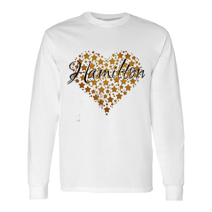I Love Hamilton Heart Long Sleeve T-Shirt