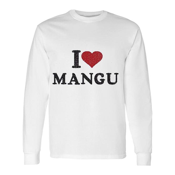 I Love Mangu Dominican Love Heart Long Sleeve T-Shirt