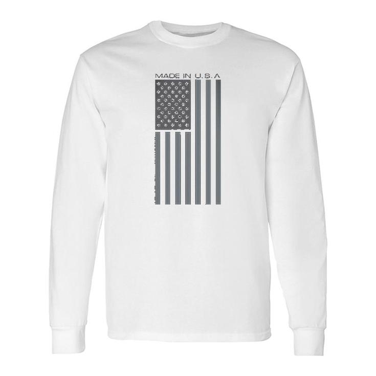 Made Usa Flag Long Sleeve T-Shirt T-Shirt