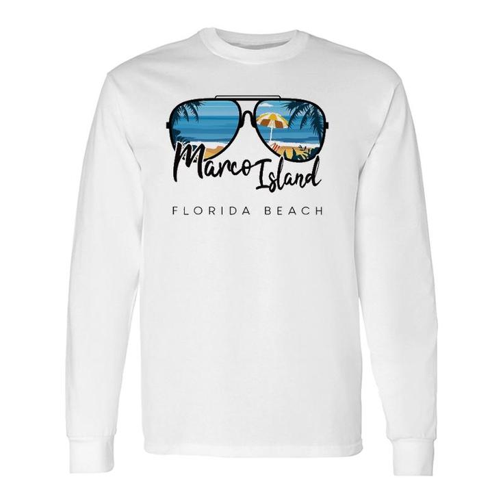 Marco Island Florida Palm Tree Sunglasses Souvenir Long Sleeve T-Shirt T-Shirt