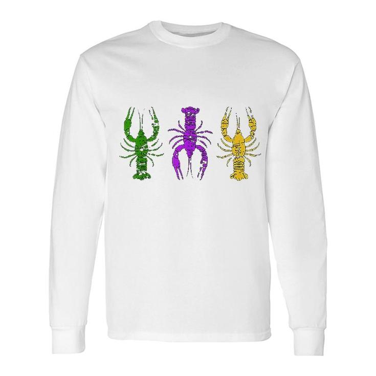 Mardi Gras Crawfish Jester New Orleans Long Sleeve T-Shirt